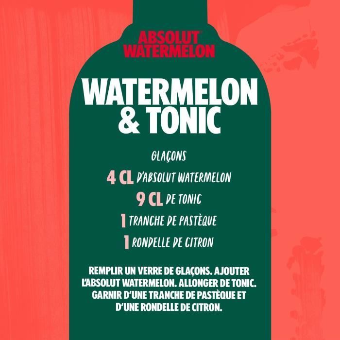 Absolut - Watermelon - Flavored Vodka - 38.0% ABV - 70cl