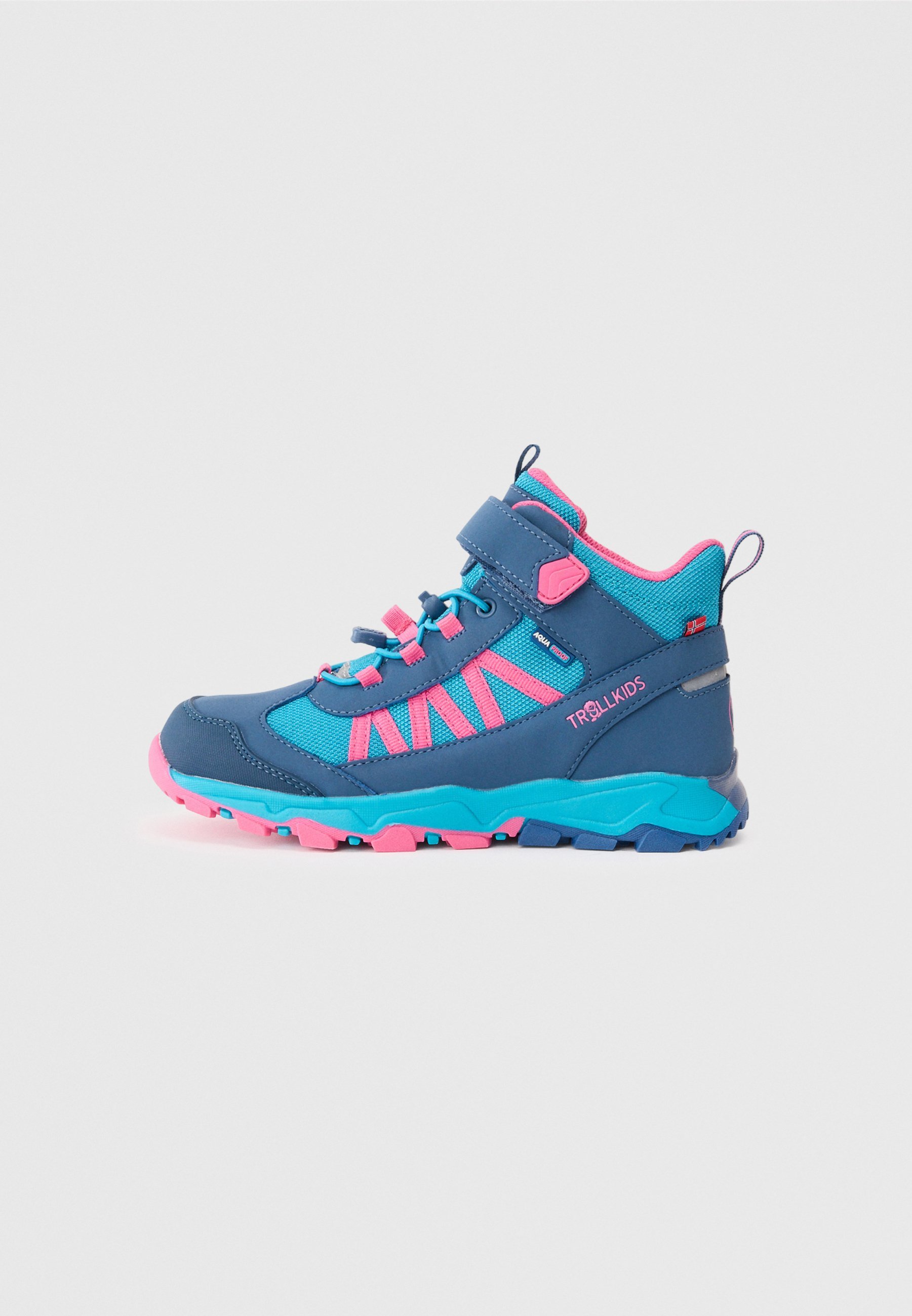 TROLLKIDS TRONFJELL HIKER MID UNISEX - Wanderschuhe - Dunkeltürkis/Hellmagenta