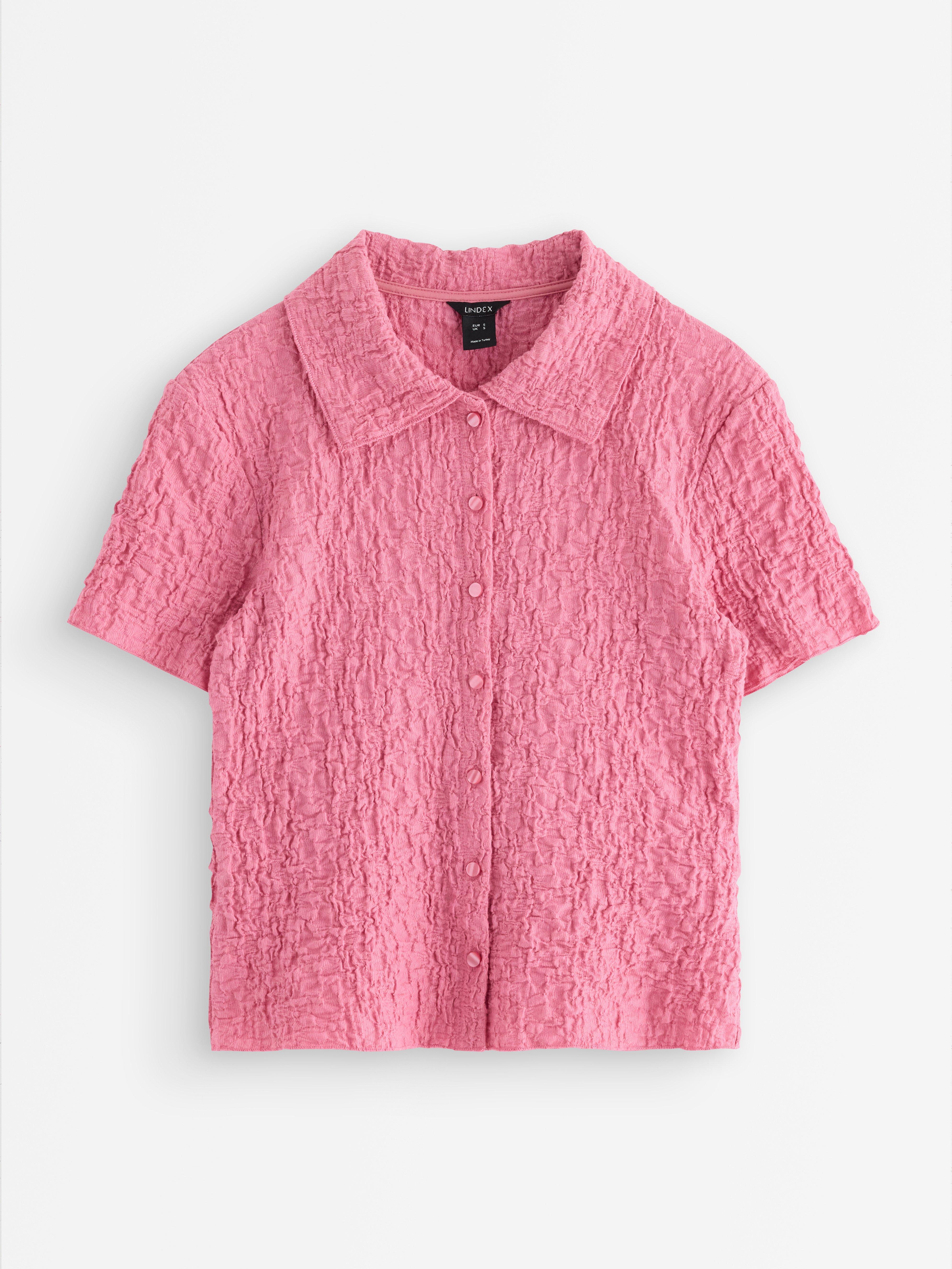 Krinklad skjorta Dusty Pink
