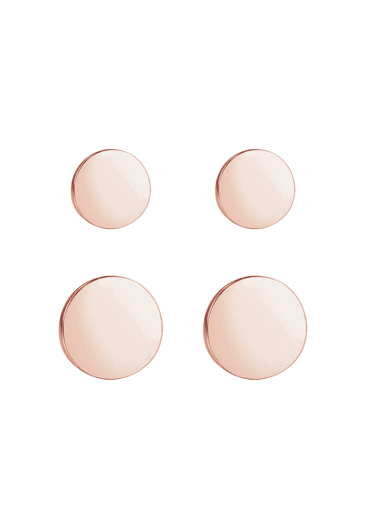 Elli Ensemble de boucles d'oreilles pour dames, cercle de plaquettes de base en argent sterling 925