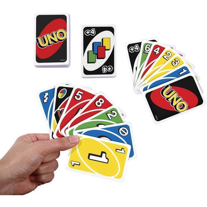 Uno Classique Clipstrip - Jeu de Cartes Famille - Avec cartes Joker personnalisables - Mattel Games - BGY49 - 7 ans et +