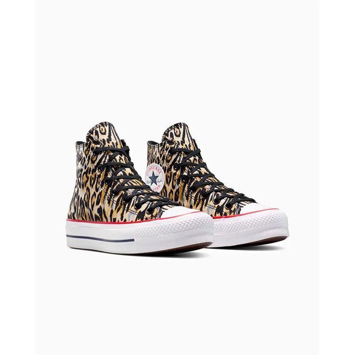 Baskets Converse Chuck Taylor All Star Lift Platform Leopard, Marron, Mixte