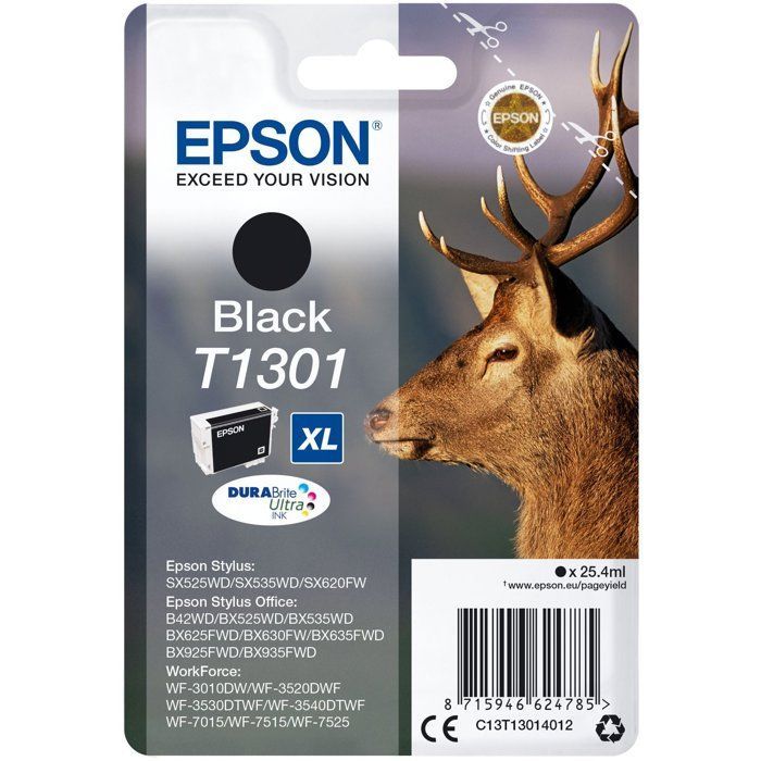 Cartucho de tinta negra EPSON T1301 - Ciervo (C13T13014012)