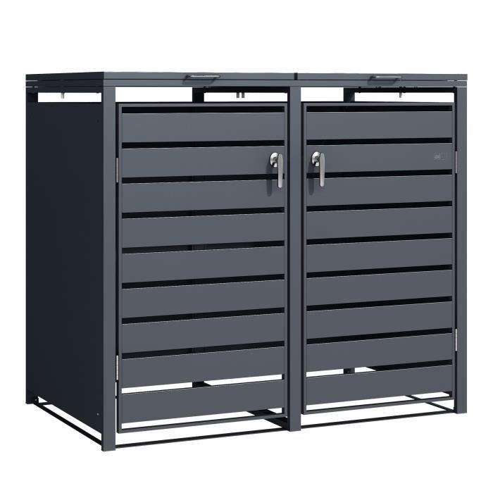 Bin enclosure - AXI - Lucas - Metal - Anthracite - 2 containers up to 240L