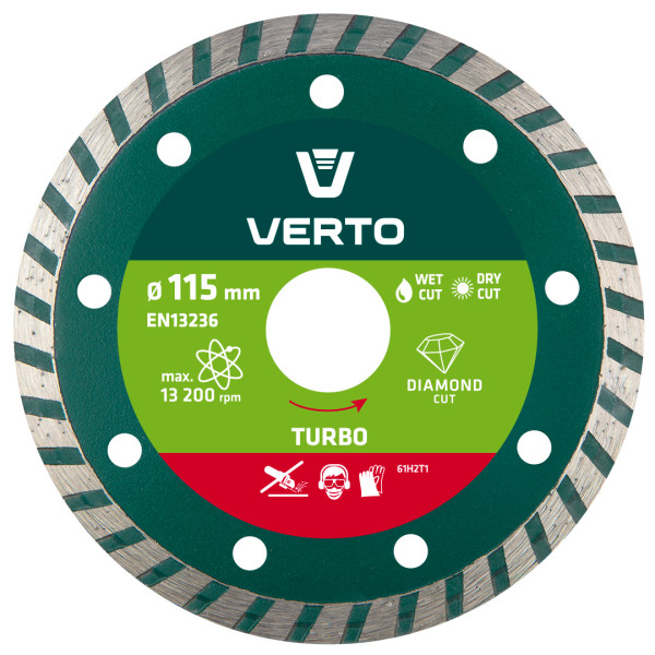 Tarcza diamentowa 115 x 22.2 mm turbo VERTO 61H2T1