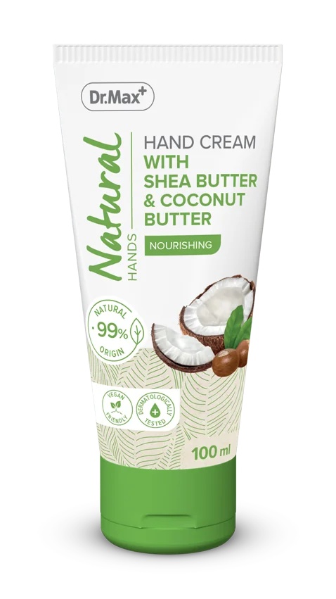 DR. MAX Dr.Max Natürliche Handcreme mit Shea- und Kokosbutter 100 ml Pflegende Handcreme