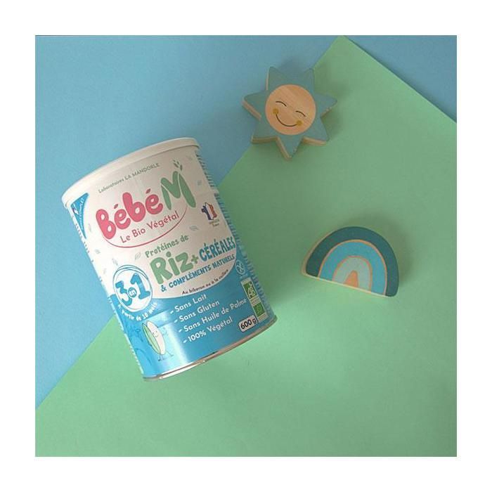 Cereal Baby M Rice 3 en 1 con suplemento de proteínas +10m Orgánico 600g