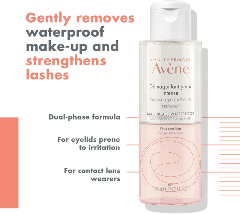 Avène Skin Care двофазно средство за скидање шминке за осетљиве очи