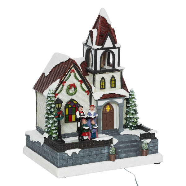 Dekoracja - scenka LED 30x23x18 cm  z kościołem KYRKA