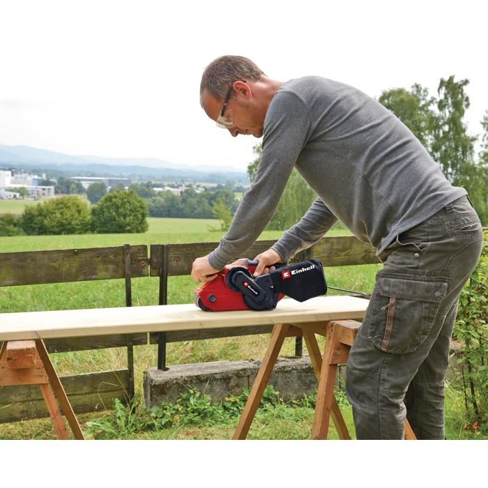 Einhell TC-BS 8038 Belt Sander (800W, 230V, Dust Extraction System and Dust Bag)