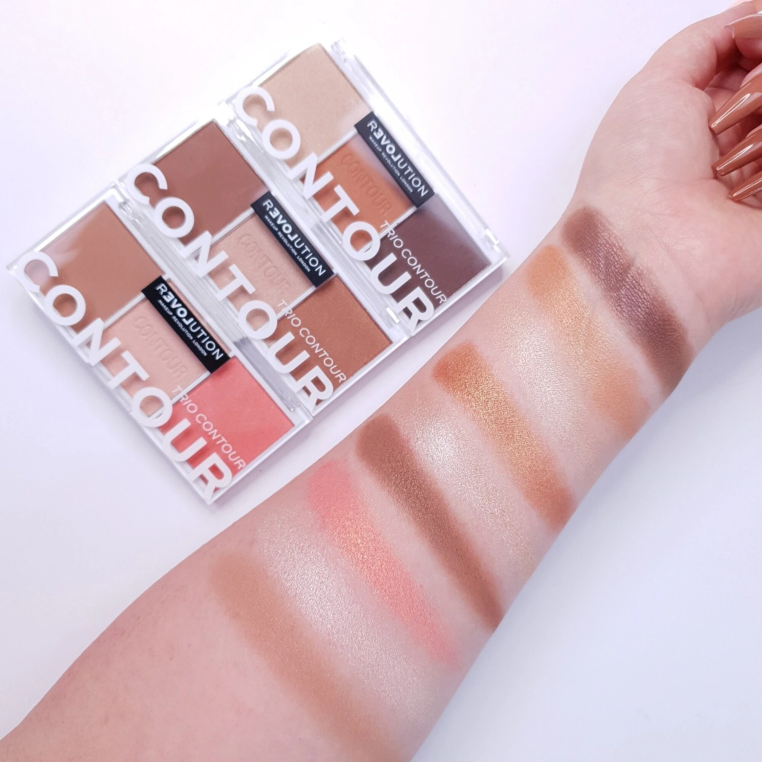 Relove Revolution Relove Colour Play Contour Trio Palette Baked Sugar