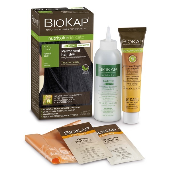 Tintura per capelli rapida BioKap Nero Naturale 1.0 135 ml