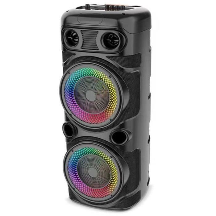 Beleuchteter Karaoke-Lautsprecher – INOVALLEY – KA123-XXL – Bluetooth V5.0 – 75 cm – 900 W – Schwarz