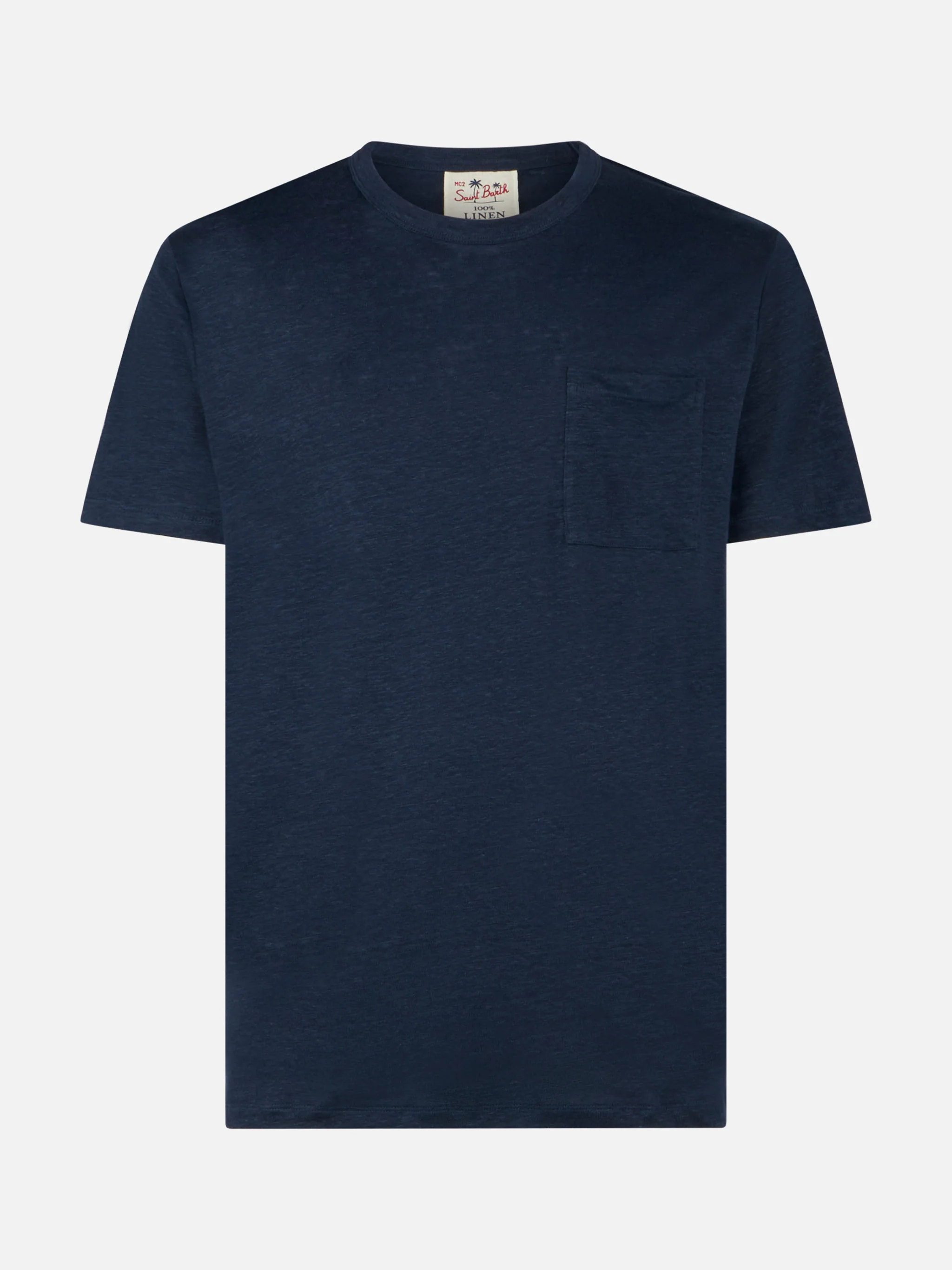 Camiseta de punto de lino para hombre