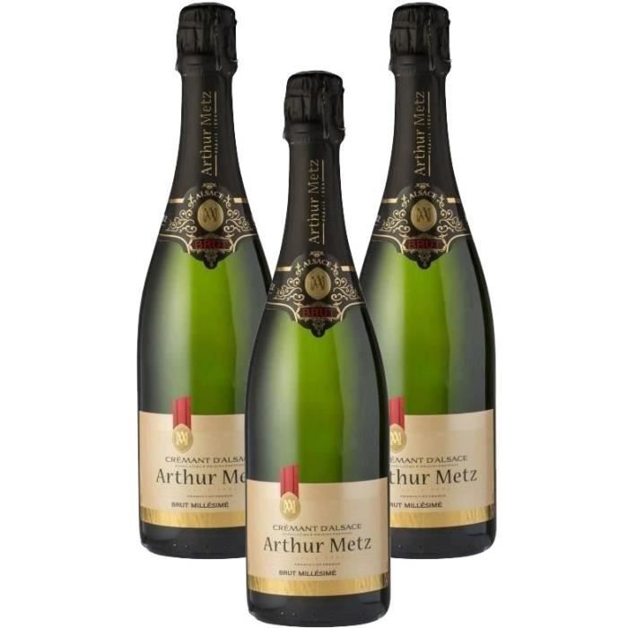 Arthur Metz Vintage Brut - Crémant d'Alsace x3 - 2023