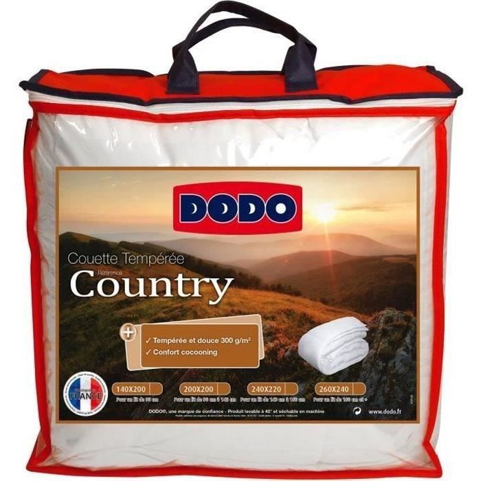 Edredón DODO Country Style para todo tipo de peso - 200 x 200 cm - Blanco