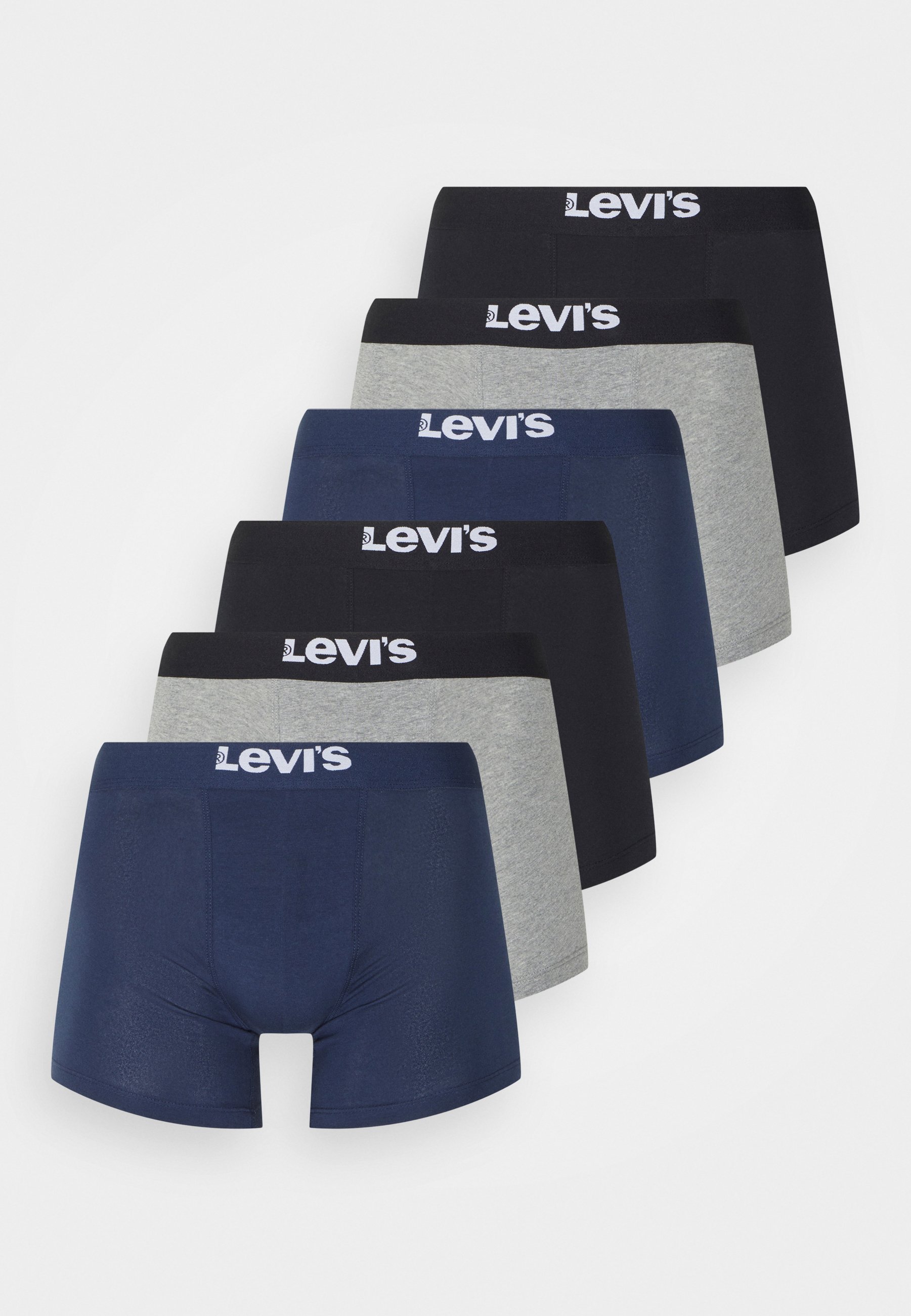 Levi's® MEN BASIC BRIEF 6-PACK - Boxershorts - zwart/grijs gemêleerd