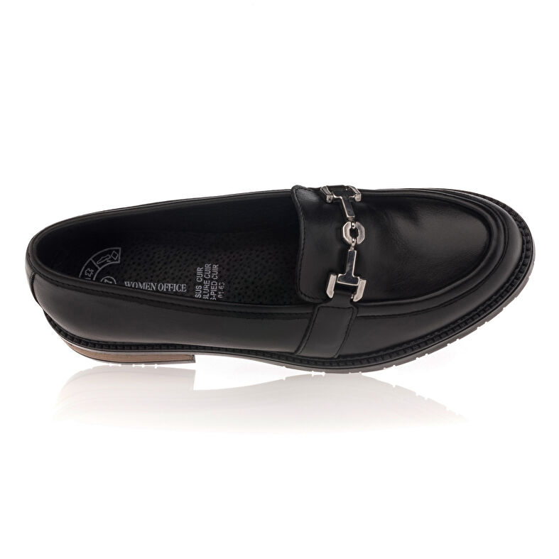 Schwarze Damen-Loafer/Bootsschuhe