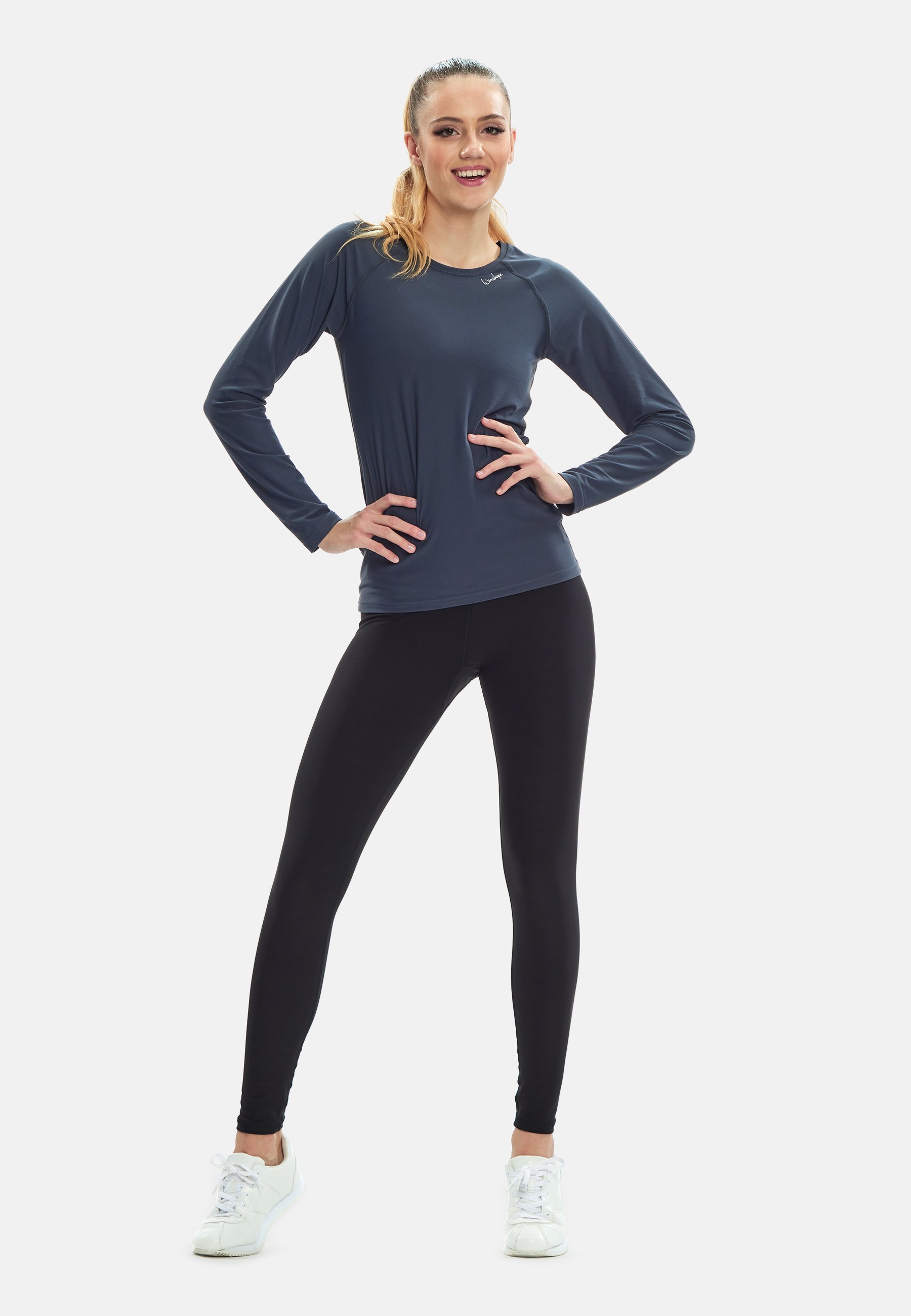 Winshape top met lange mouwen - antraciet