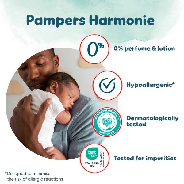 Pampers Harmonie autiņbiksītes, 4. izmērs, 4. izmērs (9–15 kg), 32 gabali
