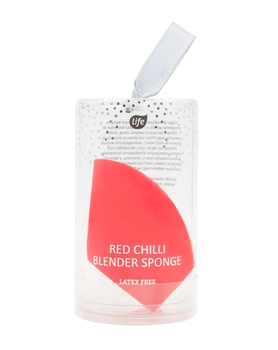 Life Gąbka do makijażu Non-Latex Diamond chilli red .