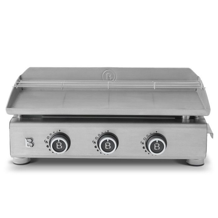 Plancha gaz inox Silvia IIG Evo 3 feux – BRASERO BY FAVEX - 7,95 kW – Plaque inox 67 x 34 cm – Housse incluse