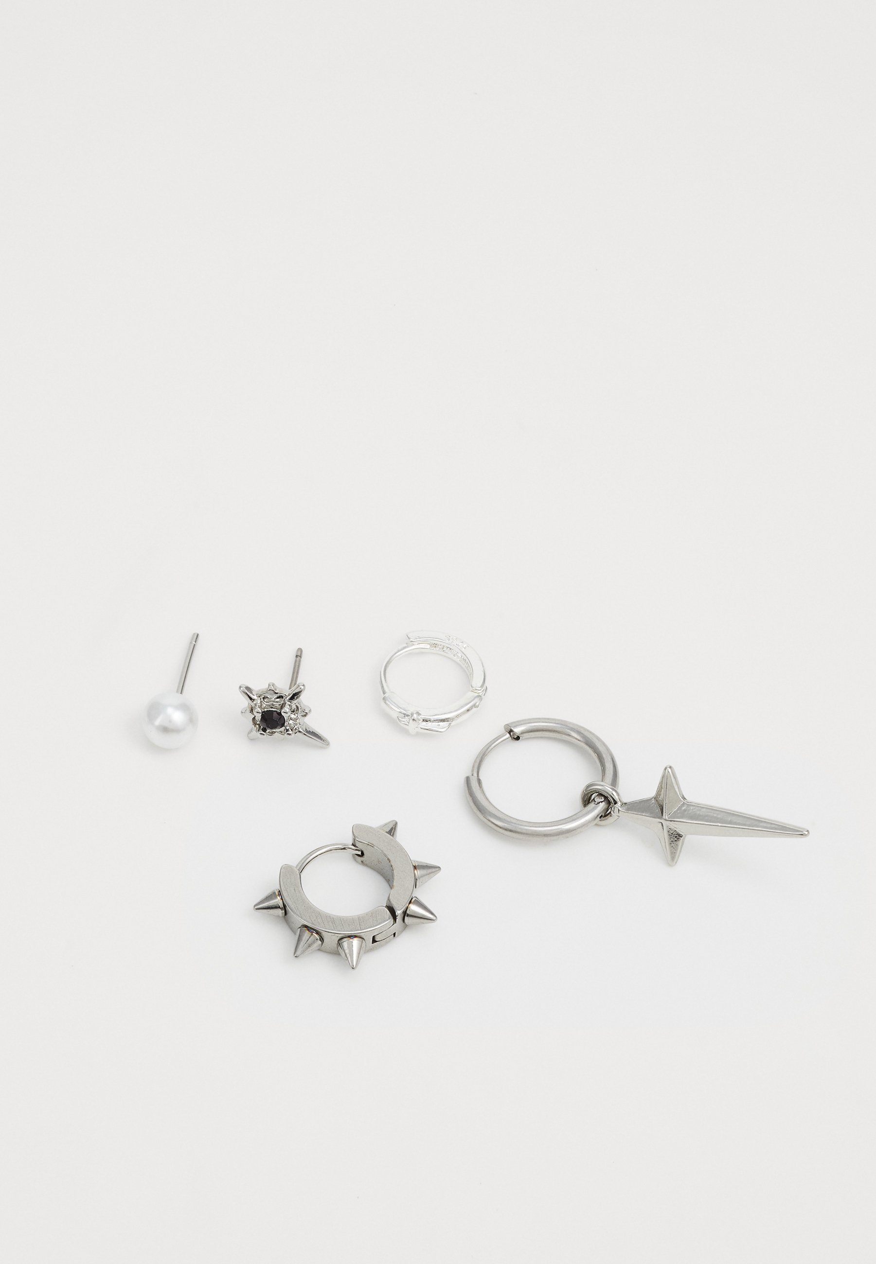 YOURTURN UNISEX SET - Oorbellen - zilverkleurig