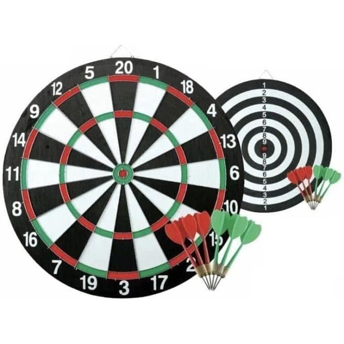 Dartbord voor volwassenen met 6 punten, dubbelzijdig dartbord.[165]