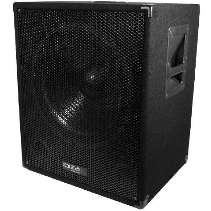 IBIZA SOUND CUBE1512-SOLO 800 W:n kaksoisvahvistettu subwoofer