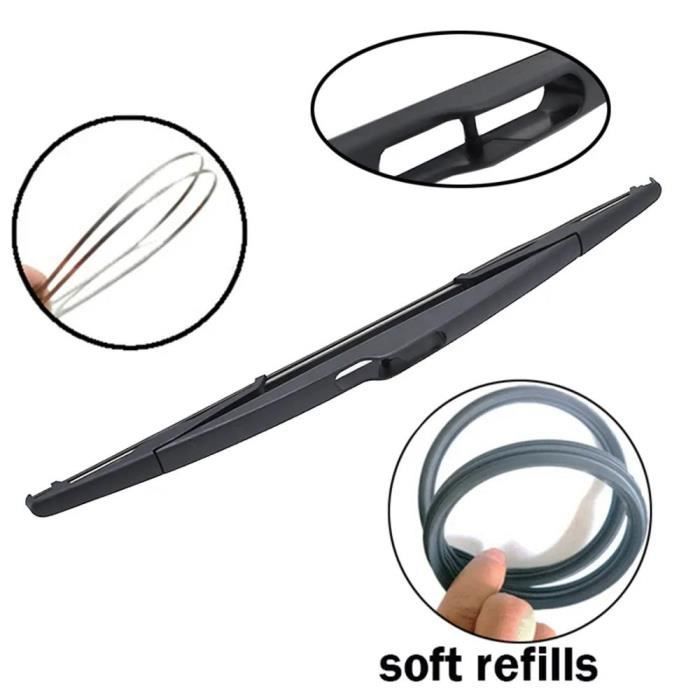 Juego de 3 limpiaparabrisas delanteros y traseros para Peugeot 206 Hatchback 2001 2002 2003 2004 2005 2006