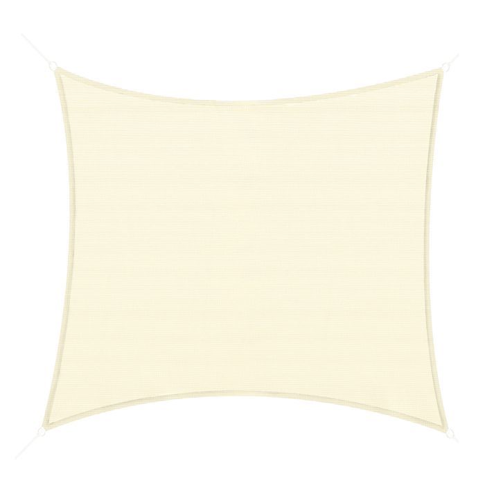 Voile d'ombrage - Outsunny - rectangulaire 3x3 m polyéthylène haute densité protection UV - PE - crème
