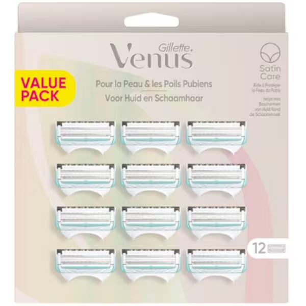 Gillette Venus Satin Care britvice za kožu i stidne dlake<br>4 x 3 komada