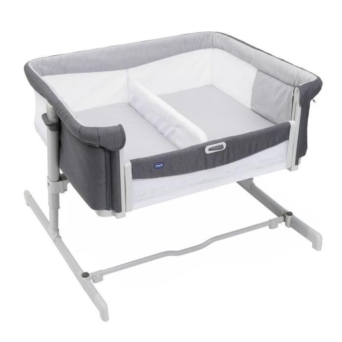 CHICCO - Next2Me Twins Magnet Grey Co-Sleeping Crib