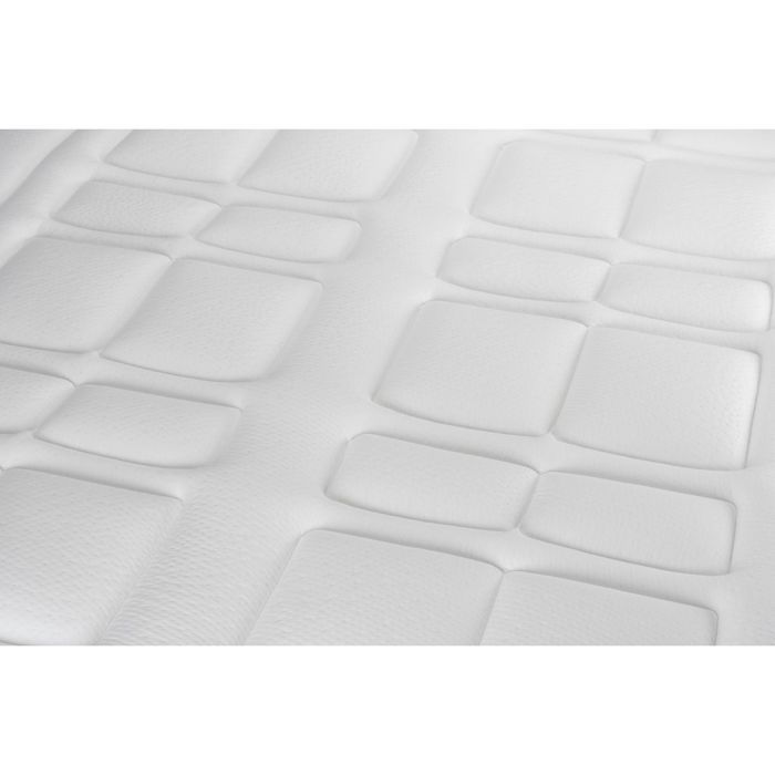 Ensemble Matelas Sommier 200x200 cm - Sommier Gris (en kit) - Vital Soft Gris
