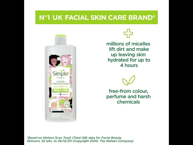 Simple X Kindness Rensende Micellar Vann 400ml
