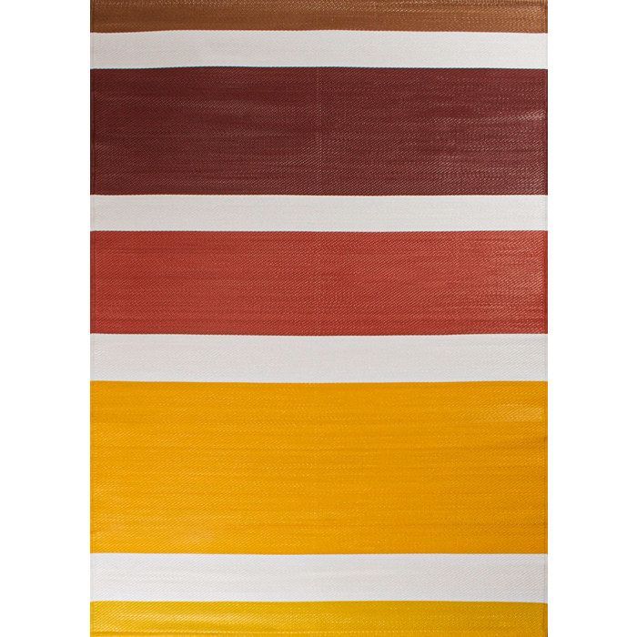 Tapete para exterior - NAZAR RUGS - CAPRI - Reversível - Laranja - 150x220 cm