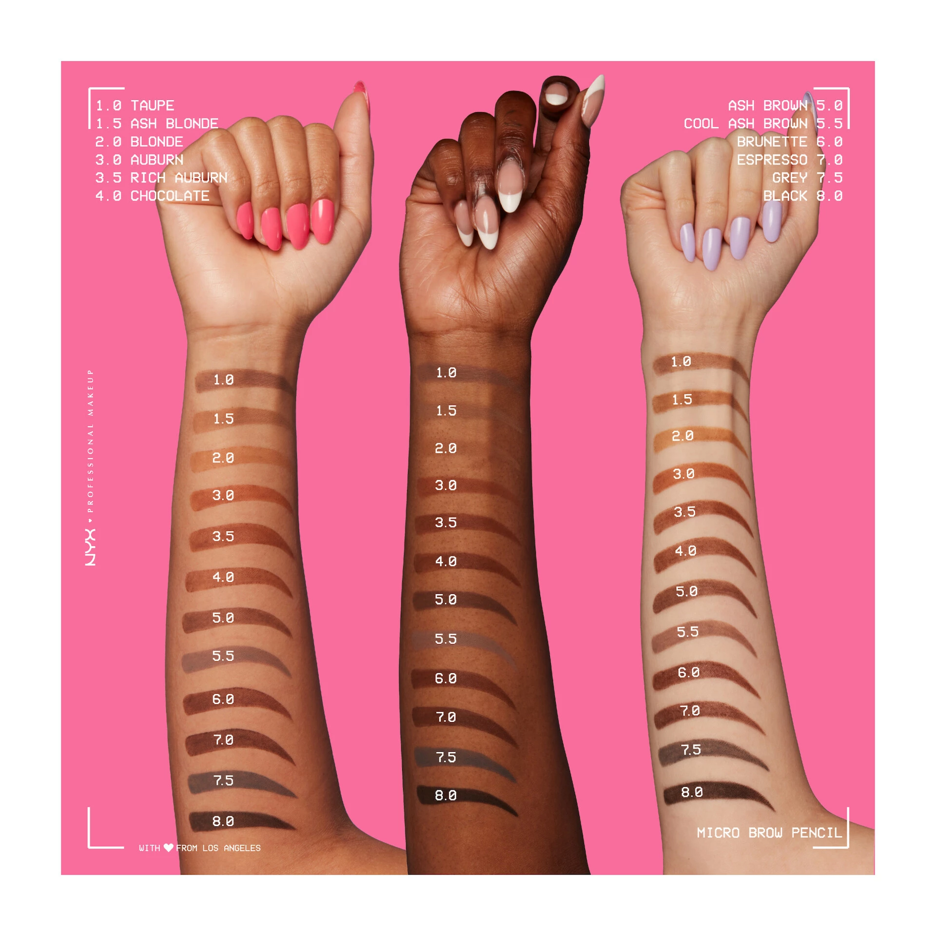 Kredka do brwi Micro Brow w kolorze Ash Brown - NYX Professional Makeup