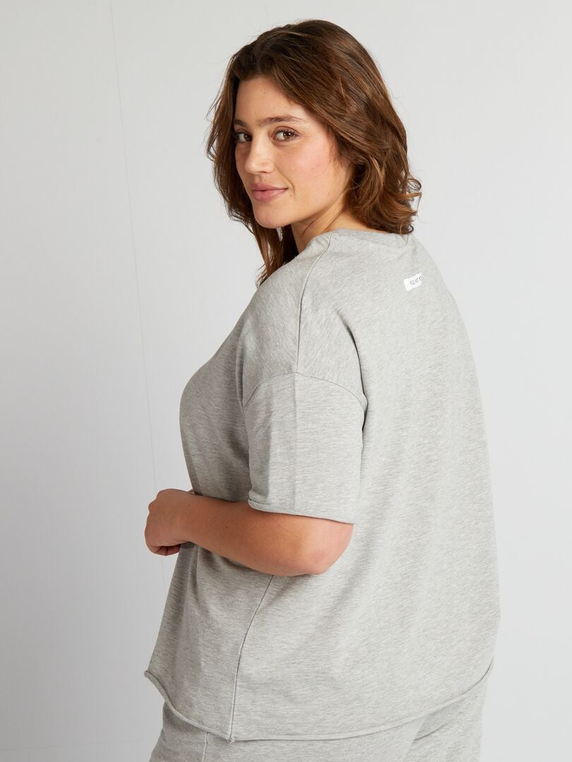 Camiseta de traje de color liso - GRIS