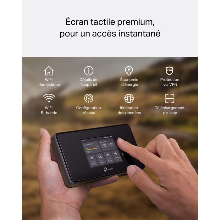 Routeur Mobile 5G - TP-LINK - M8550 - WiFi 6E AXE3600 - 3.4 Gbps - Écran tactile - USB-C