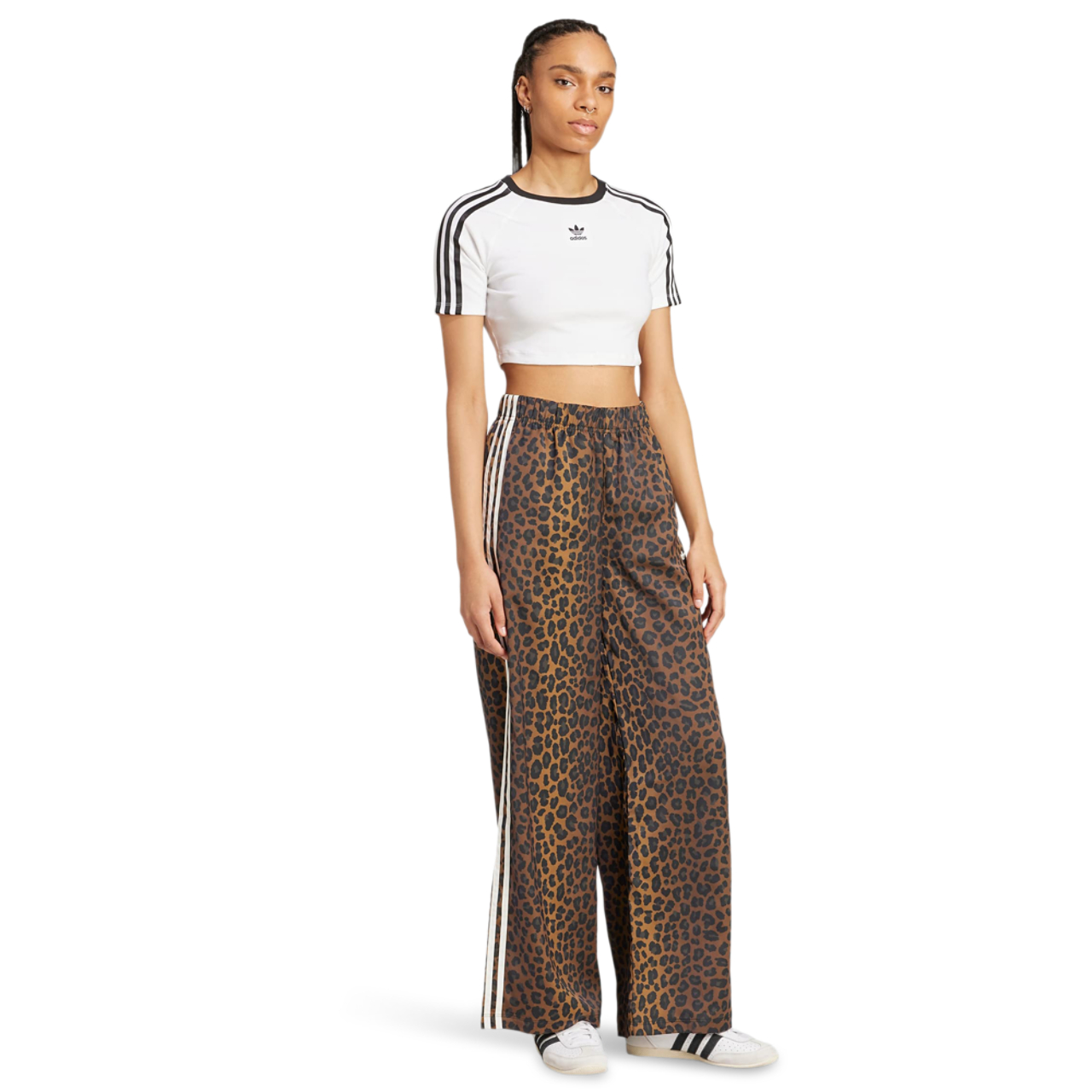 adidas Adidas Originals leveälahkeiset satiinihousut