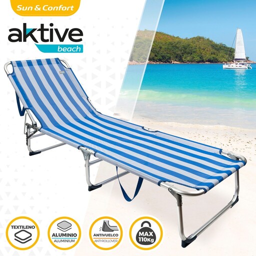 Aktive Beach 3 pozíciós alumínium összecsukható napozóágy