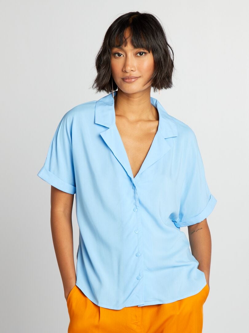 Lichtgewicht blouse - BLAUW