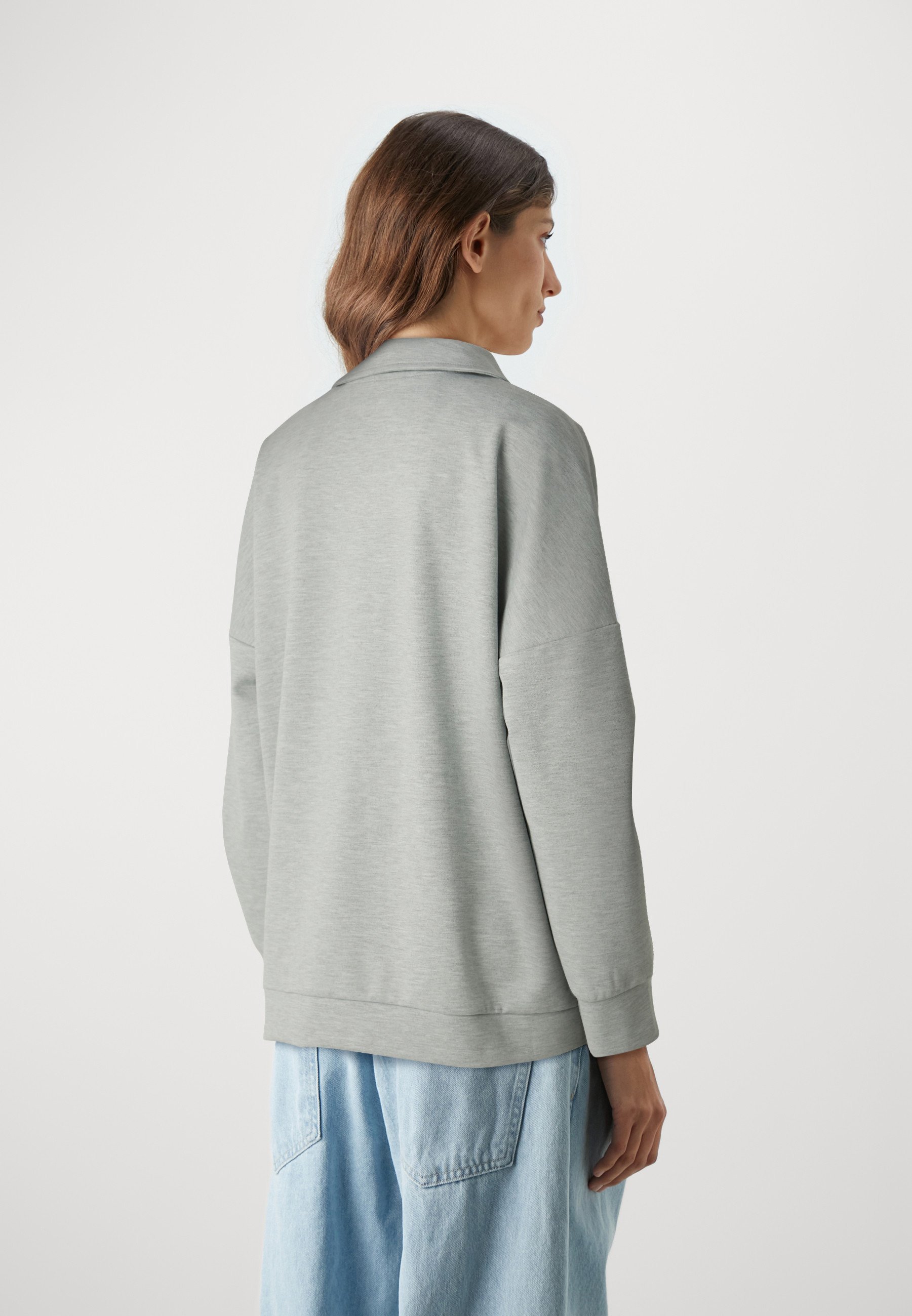 ONLY MATERNITY OLMJENA COLLAR - Sweatshirt - lichtgrijs gemêleerd