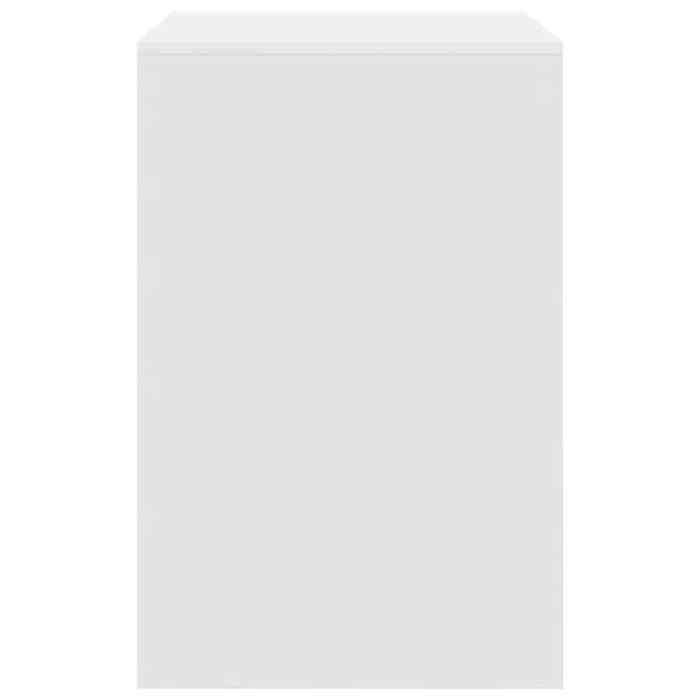 vidaXL White Desk 70 x 50 x 76 cm in Engineered Wood – Storage, Contemporary Style