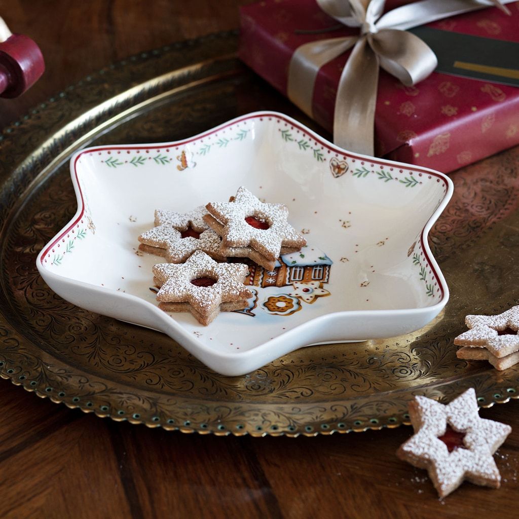 Villeroy & Boch Star Dish vidēja izmēra bļoda, Gingerbread Village Winter Bakery Delight - 1 gab.