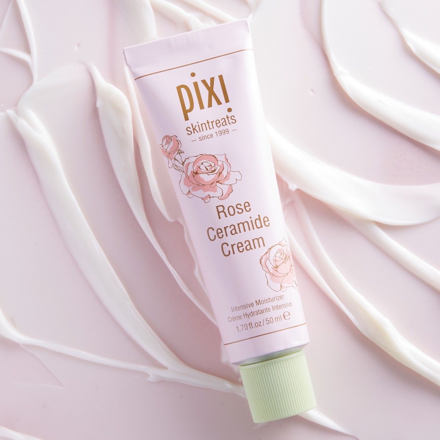Pleťový krém Pixi s ružou a ceramidmi - 50 ml
