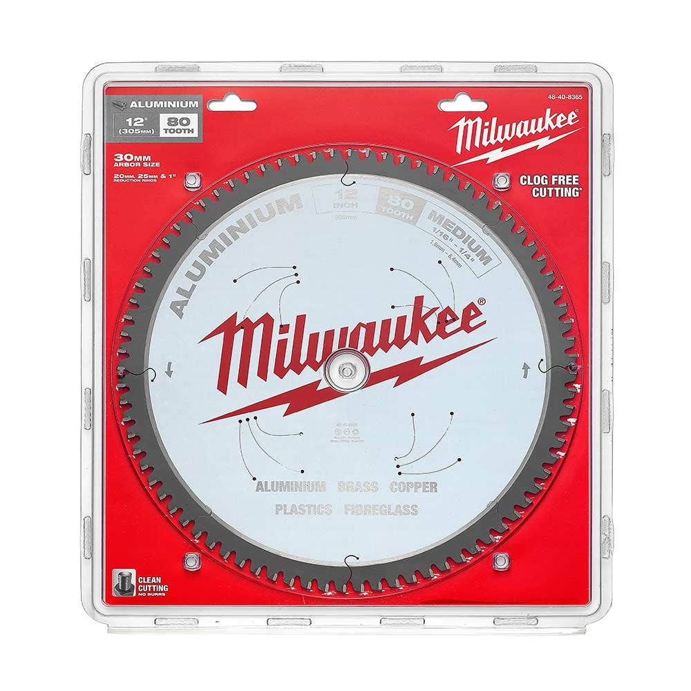 MILWAUKEE 305 mm:n pyörösaha 80T TCT-terällä alumiinille 48408365