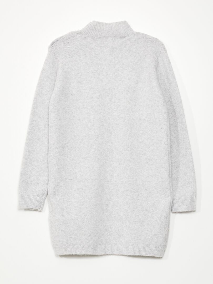 Jersey de punto de cuello alto - GRIS