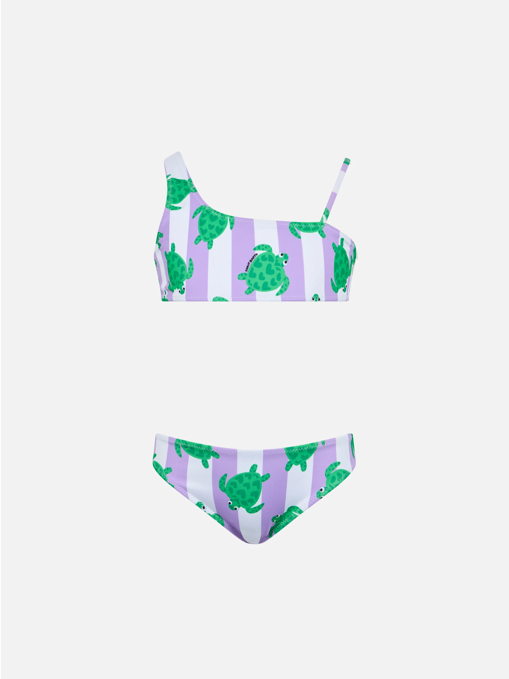 Vivy meisjesbikini met één schouder en schildpadprint