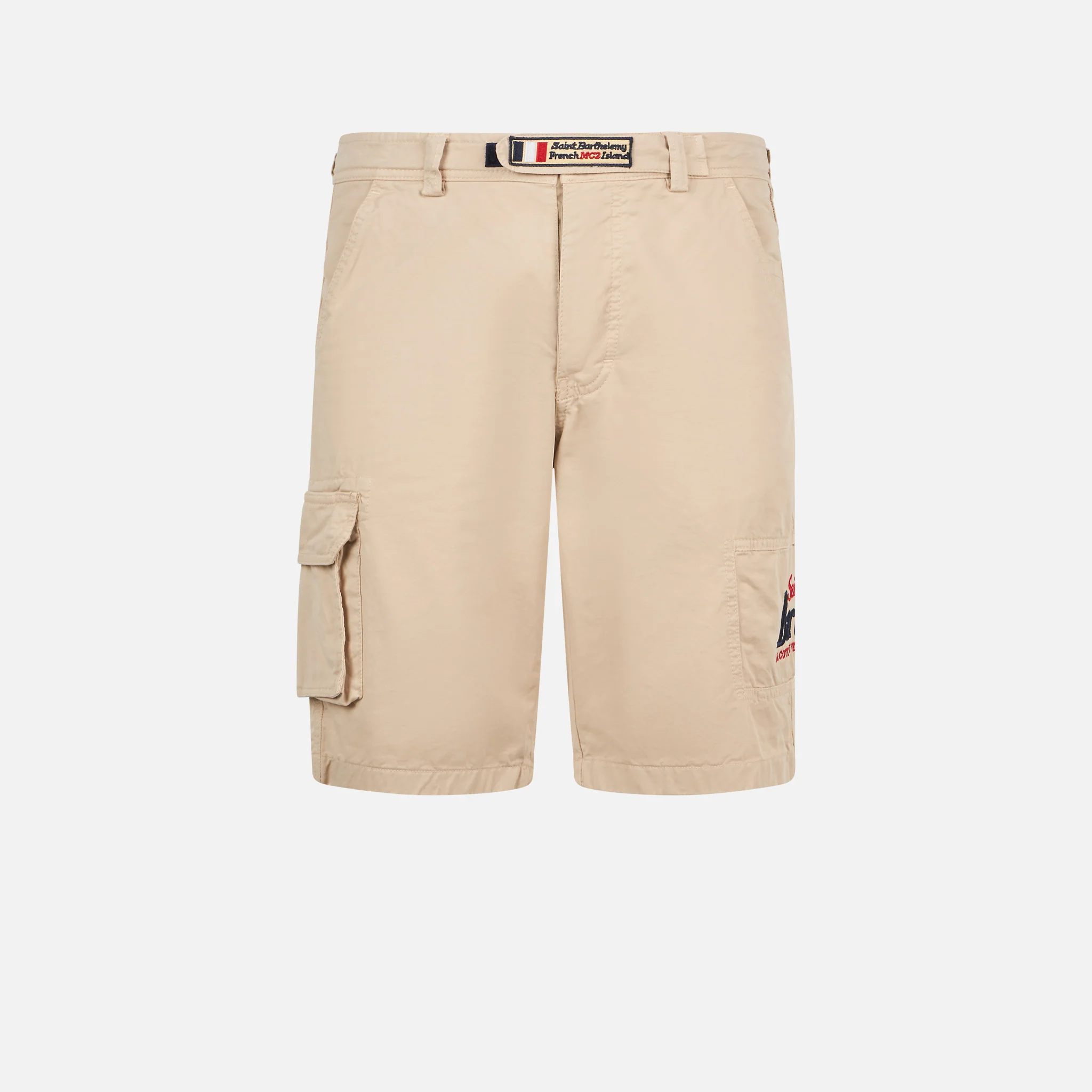 Beige cargo bermudashorts met zakken